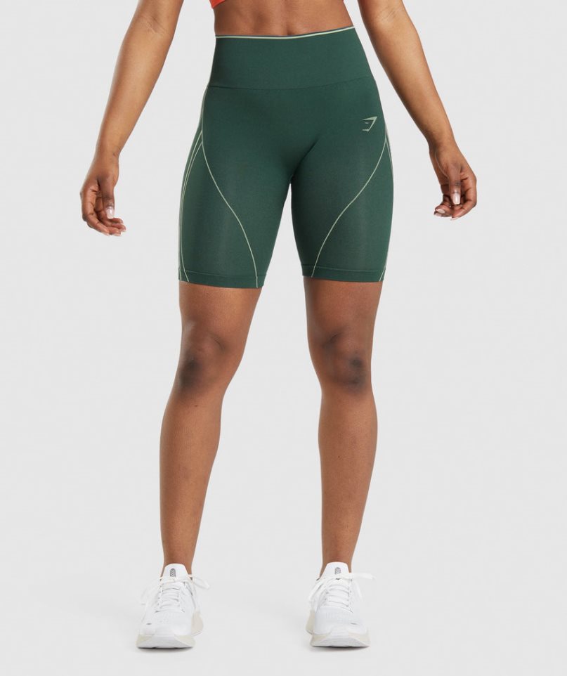 Szorty Gymshark Apex Seamless High Rise Damskie Zielone | PL 524CGU